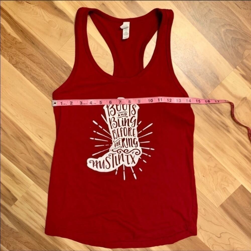 Boots & Bling Before The Ring Red White Tank Size Small - Picture 2 of 6
